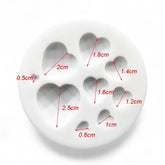 Molde Silicona Corazones Mini Textura Diamante